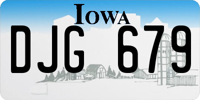 IA license plate DJG679
