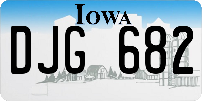 IA license plate DJG682