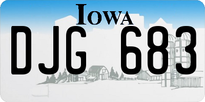 IA license plate DJG683