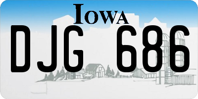 IA license plate DJG686