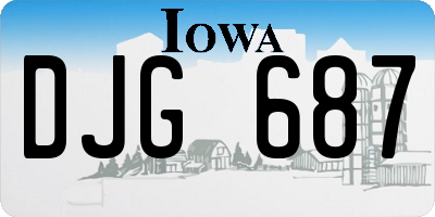 IA license plate DJG687