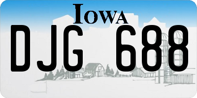 IA license plate DJG688