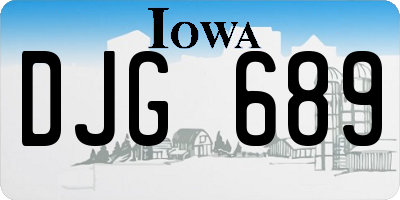 IA license plate DJG689