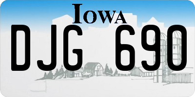 IA license plate DJG690