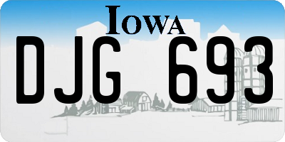 IA license plate DJG693