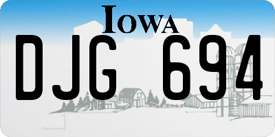 IA license plate DJG694