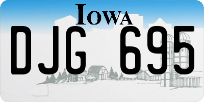 IA license plate DJG695