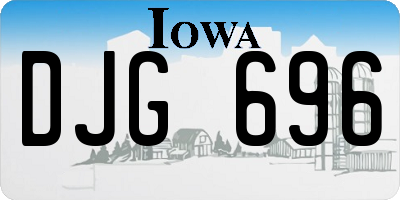 IA license plate DJG696