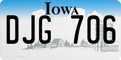 IA license plate DJG706