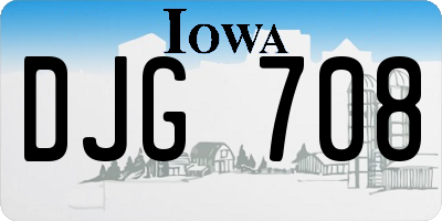IA license plate DJG708