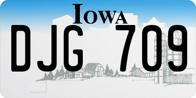 IA license plate DJG709