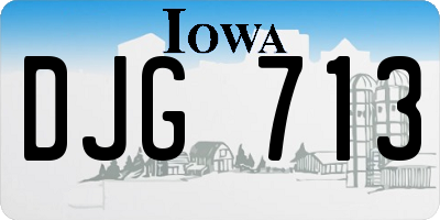 IA license plate DJG713