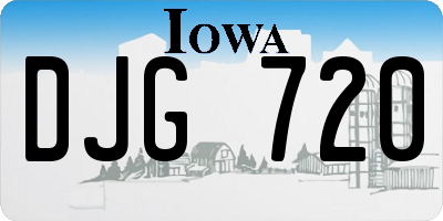 IA license plate DJG720