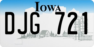 IA license plate DJG721