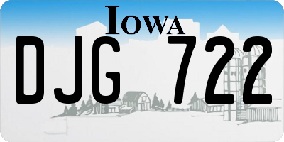 IA license plate DJG722