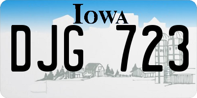 IA license plate DJG723