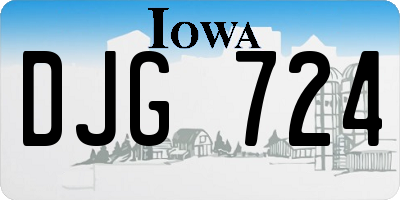 IA license plate DJG724