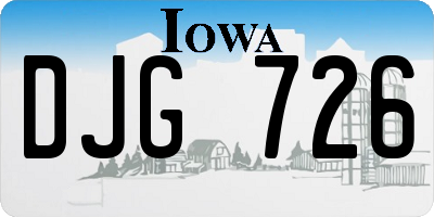 IA license plate DJG726