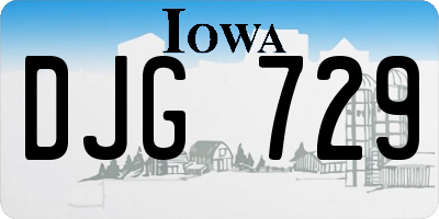IA license plate DJG729