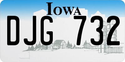 IA license plate DJG732