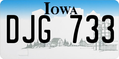 IA license plate DJG733