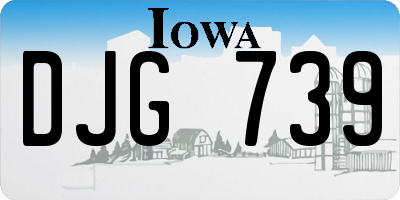 IA license plate DJG739
