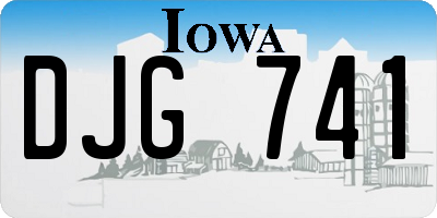 IA license plate DJG741