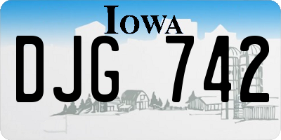 IA license plate DJG742