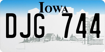 IA license plate DJG744