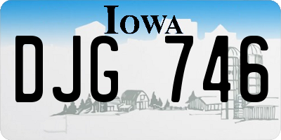 IA license plate DJG746