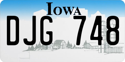 IA license plate DJG748