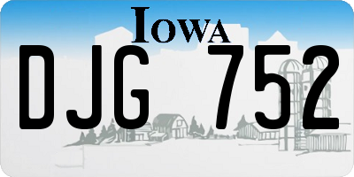 IA license plate DJG752