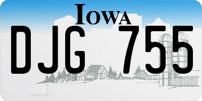 IA license plate DJG755