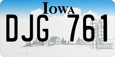 IA license plate DJG761