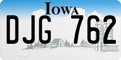 IA license plate DJG762