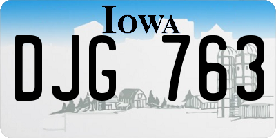 IA license plate DJG763