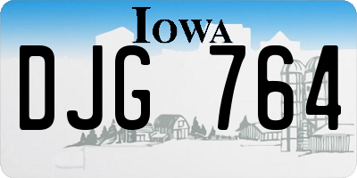 IA license plate DJG764