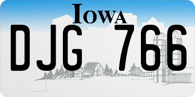 IA license plate DJG766