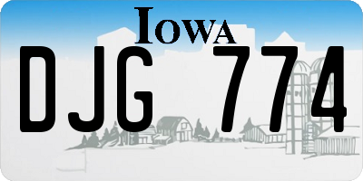 IA license plate DJG774