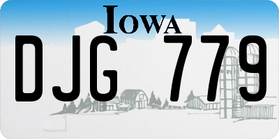 IA license plate DJG779