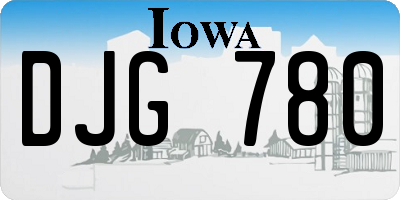 IA license plate DJG780