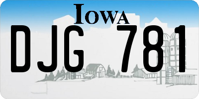 IA license plate DJG781