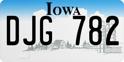 IA license plate DJG782