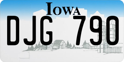 IA license plate DJG790