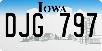 IA license plate DJG797