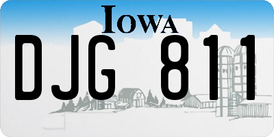 IA license plate DJG811