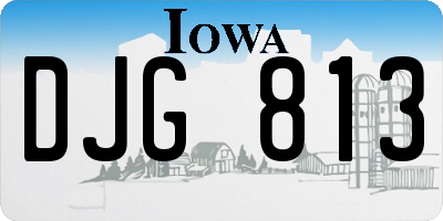 IA license plate DJG813