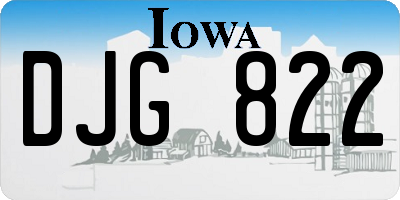 IA license plate DJG822