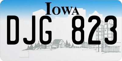 IA license plate DJG823