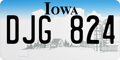 IA license plate DJG824